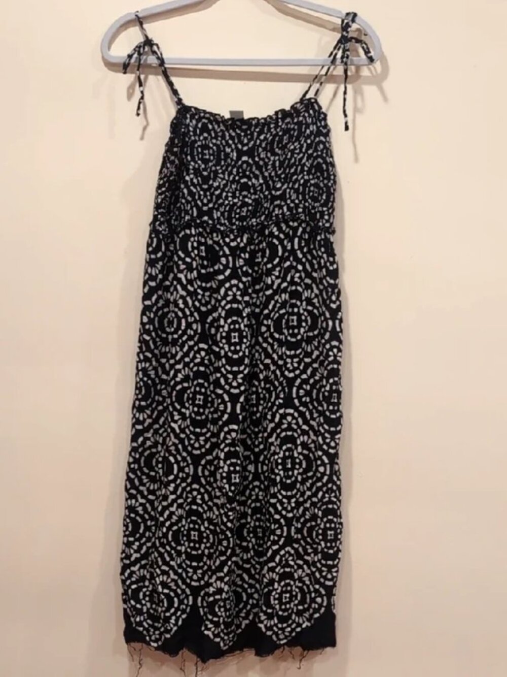 Motherhood Maternity Black and White Patterned Dress Women's Medium
